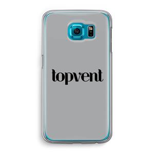 CaseCompany Topvent Grijs Zwart: Samsung Galaxy S6 Transparant Hoesje