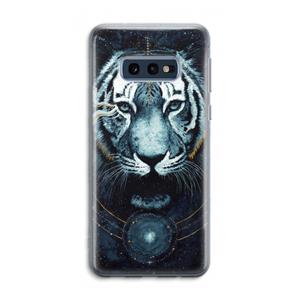 CaseCompany Darkness Tiger: Samsung Galaxy S10e Transparant Hoesje