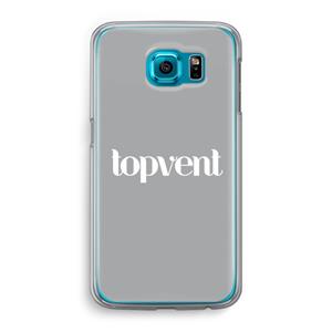 CaseCompany Topvent Grijs Wit: Samsung Galaxy S6 Transparant Hoesje