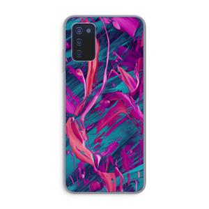 CaseCompany Pink Clouds: Samsung Galaxy A03s Transparant Hoesje