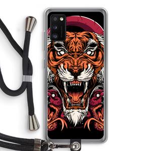 CaseCompany Tiger and Rattlesnakes: Samsung Galaxy A41 Transparant Hoesje met koord