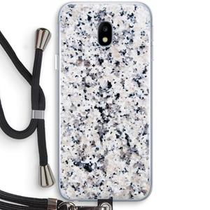 CaseCompany Gespikkelde marmer: Samsung Galaxy J3 (2017) Transparant Hoesje met koord
