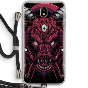 CaseCompany Hell Hound and Serpents: Samsung Galaxy J7 (2017) Transparant Hoesje met koord