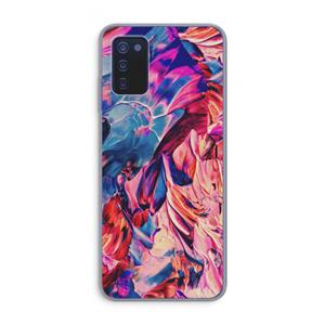 CaseCompany Pink Orchard: Samsung Galaxy A03s Transparant Hoesje