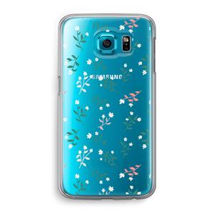 CaseCompany Small white flowers: Samsung Galaxy S6 Transparant Hoesje