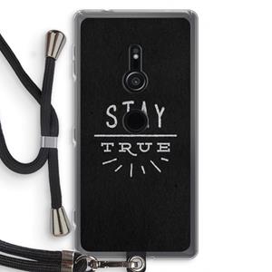 CaseCompany Stay true: Sony Xperia XZ2 Transparant Hoesje met koord