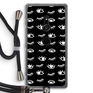 CaseCompany Eye pattern #3: Sony Xperia XZ2 Transparant Hoesje met koord