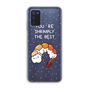CaseCompany You're Shrimply The Best: Samsung Galaxy A03s Transparant Hoesje
