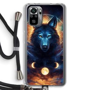 CaseCompany Wolf Dreamcatcher: Xiaomi Redmi Note 10S Transparant Hoesje met koord