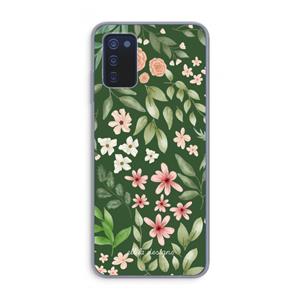 CaseCompany Botanical green sweet flower heaven: Samsung Galaxy A03s Transparant Hoesje