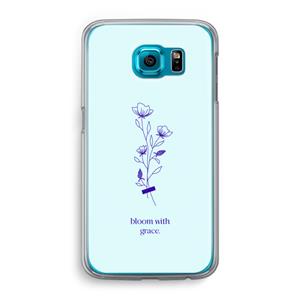 CaseCompany Bloom with grace: Samsung Galaxy S6 Transparant Hoesje