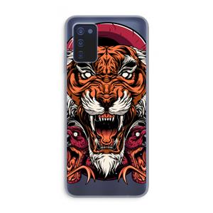 CaseCompany Tiger and Rattlesnakes: Samsung Galaxy A03s Transparant Hoesje