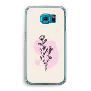 CaseCompany Roses are red: Samsung Galaxy S6 Transparant Hoesje