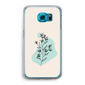 CaseCompany Violets are blue: Samsung Galaxy S6 Transparant Hoesje