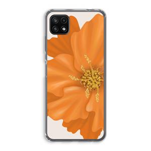 CaseCompany Orange Ellila flower: Samsung Galaxy A22 5G Transparant Hoesje
