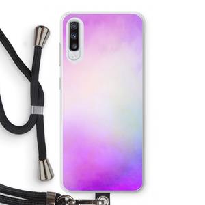 CaseCompany Clouds pastel: Samsung Galaxy A70 Transparant Hoesje met koord