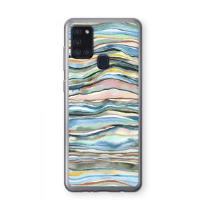 CaseCompany Watercolor Agate: Samsung Galaxy A21s Transparant Hoesje