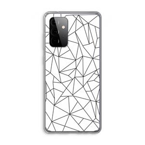 CaseCompany Geometrische lijnen zwart: Samsung Galaxy A72 Transparant Hoesje