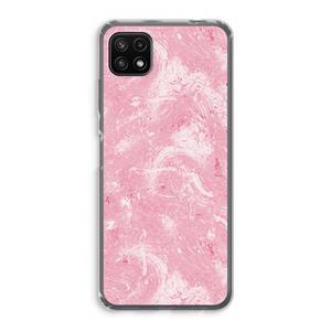CaseCompany Abstract Painting Pink: Samsung Galaxy A22 5G Transparant Hoesje