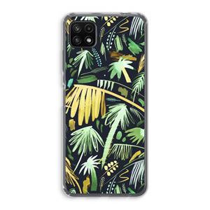 CaseCompany Tropical Palms Dark: Samsung Galaxy A22 5G Transparant Hoesje