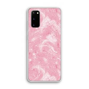 CaseCompany Abstract Painting Pink: Samsung Galaxy S20 Transparant Hoesje