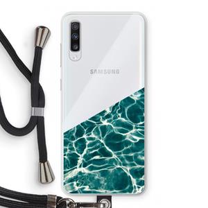 CaseCompany Weerkaatsing water: Samsung Galaxy A70 Transparant Hoesje met koord