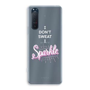 CaseCompany Sparkle quote: Sony Xperia 5 II Transparant Hoesje
