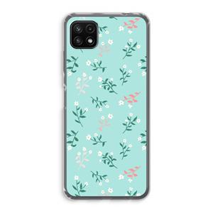 CaseCompany Small white flowers: Samsung Galaxy A22 5G Transparant Hoesje