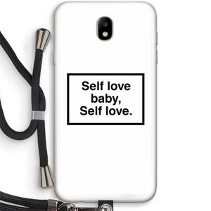 CaseCompany Self love: Samsung Galaxy J7 (2017) Transparant Hoesje met koord