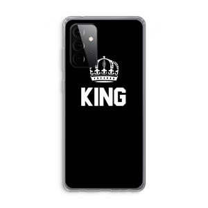 CaseCompany King zwart: Samsung Galaxy A72 Transparant Hoesje