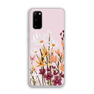 CaseCompany Painted wildflowers: Samsung Galaxy S20 Transparant Hoesje