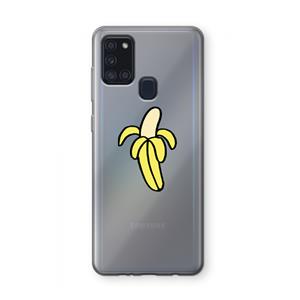 CaseCompany Banana: Samsung Galaxy A21s Transparant Hoesje