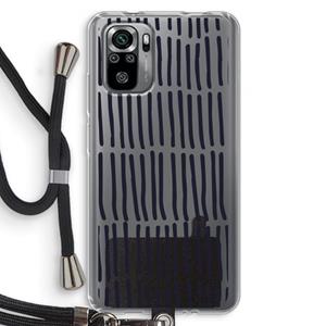 CaseCompany Moroccan stripes: Xiaomi Redmi Note 10S Transparant Hoesje met koord