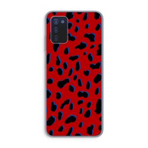 CaseCompany Red Leopard: Samsung Galaxy A03s Transparant Hoesje