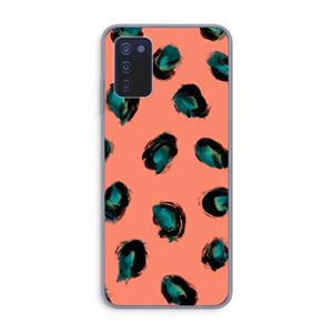 CaseCompany Pink Cheetah: Samsung Galaxy A03s Transparant Hoesje