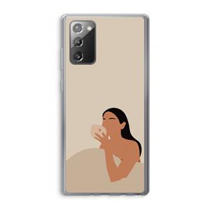 CaseCompany Fresh coffee: Samsung Galaxy Note 20 / Note 20 5G Transparant Hoesje
