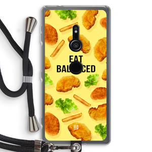 CaseCompany Eat Balanced: Sony Xperia XZ2 Transparant Hoesje met koord