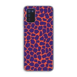 CaseCompany Purple Giraffe: Samsung Galaxy A03s Transparant Hoesje