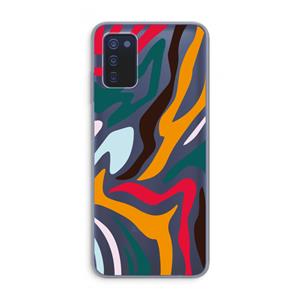 CaseCompany Colored Zebra: Samsung Galaxy A03s Transparant Hoesje