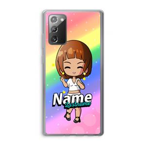 CaseCompany Chibi Maker vrouw: Samsung Galaxy Note 20 / Note 20 5G Transparant Hoesje