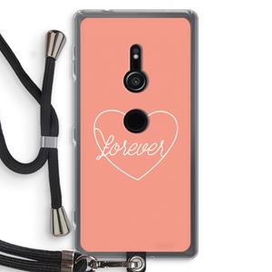 CaseCompany Forever heart: Sony Xperia XZ2 Transparant Hoesje met koord