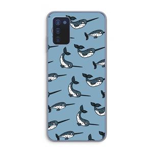 CaseCompany Narwhal: Samsung Galaxy A03s Transparant Hoesje