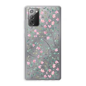 CaseCompany Sierlijke bloemen: Samsung Galaxy Note 20 / Note 20 5G Transparant Hoesje