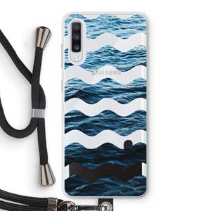 CaseCompany Oceaan: Samsung Galaxy A70 Transparant Hoesje met koord
