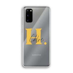 CaseCompany Amber Script: Samsung Galaxy S20 Transparant Hoesje