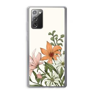 CaseCompany Floral bouquet: Samsung Galaxy Note 20 / Note 20 5G Transparant Hoesje