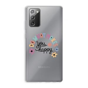 CaseCompany Happy days: Samsung Galaxy Note 20 / Note 20 5G Transparant Hoesje