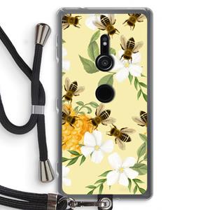 CaseCompany No flowers without bees: Sony Xperia XZ2 Transparant Hoesje met koord