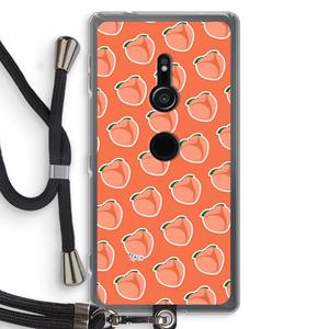 CaseCompany Just peachy: Sony Xperia XZ2 Transparant Hoesje met koord