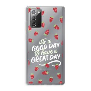 CaseCompany Don't forget to have a great day: Samsung Galaxy Note 20 / Note 20 5G Transparant Hoesje